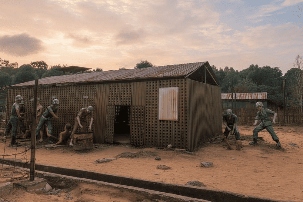 The prison features concrete walkways, allowing even older guests to move around with ease